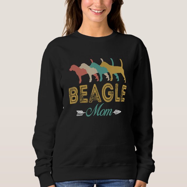Beagle Dog Retro Beagle Mom grandma Sweatshirt (Vorderseite)