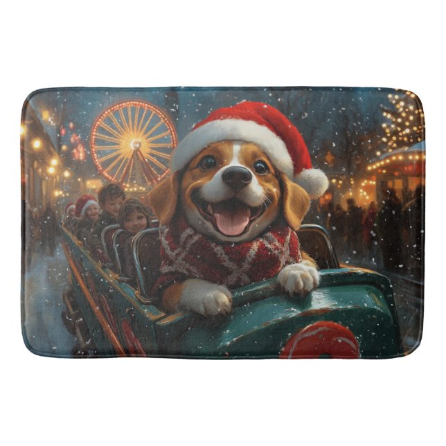 Beagle Dog Roller Untersetzer Weihnachten Badematte (Vorderseite)