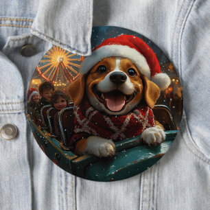 Beagle Dog Roller Untersetzer Weihnachten Button