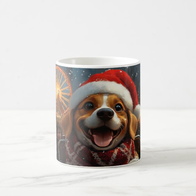Beagle Dog Roller Untersetzer Weihnachten Kaffeetasse (Mittel)