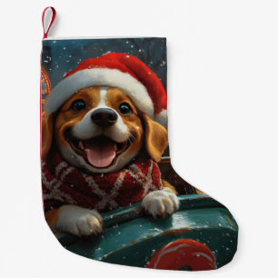 Beagle Dog Roller Untersetzer Weihnachten Kleiner Weihnachtsstrumpf