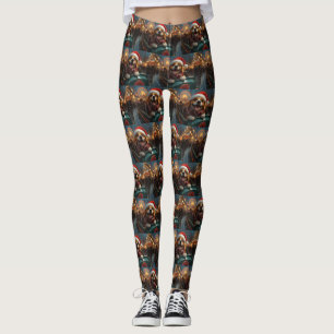 Beagle Dog Roller Untersetzer Weihnachten Leggings