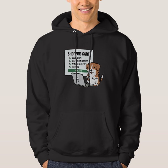 Beagle Dog Shopping Trolley Hoodie (Vorderseite)