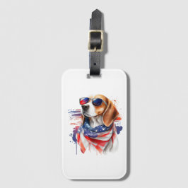 Beagle Dog Sublimation Aquarellfarben Gepäckstück Gepäckanhänger