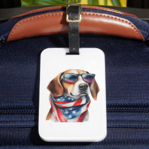Beagle Dog Sublimation Aquarellfarben Gepäckstück Gepäckanhänger