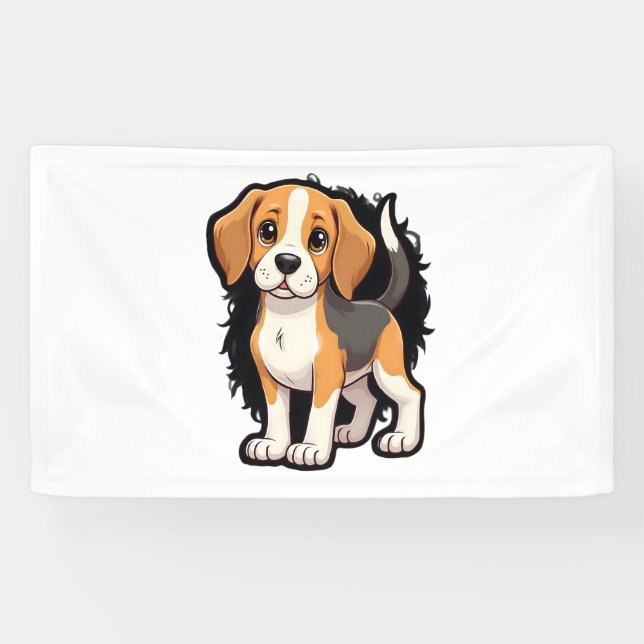 Beagle Dog T Shirt Banner (Horizontal)