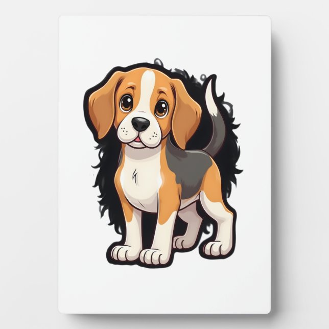 Beagle Dog T Shirt Fotoplatte (Vorderseite)
