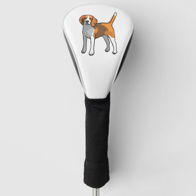 Beagle Dog T Shirt Golf Headcover (Vorderseite)