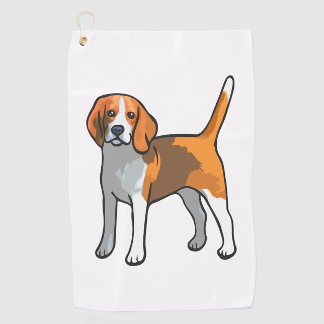 Beagle Dog T Shirt Golfhandtuch (Vorderseite)