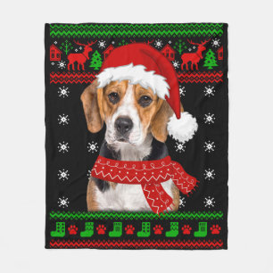 Beagle Dog Ugly Sweater Christmas Welpe Hund Lover Fleecedecke