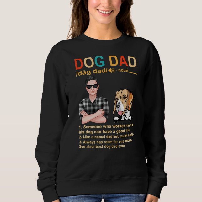 Beagle Dog Vater definiert den besten Dog-Vater al Sweatshirt (Vorderseite)