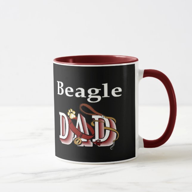 Beagle Dog Vater Tasse (Rechts)