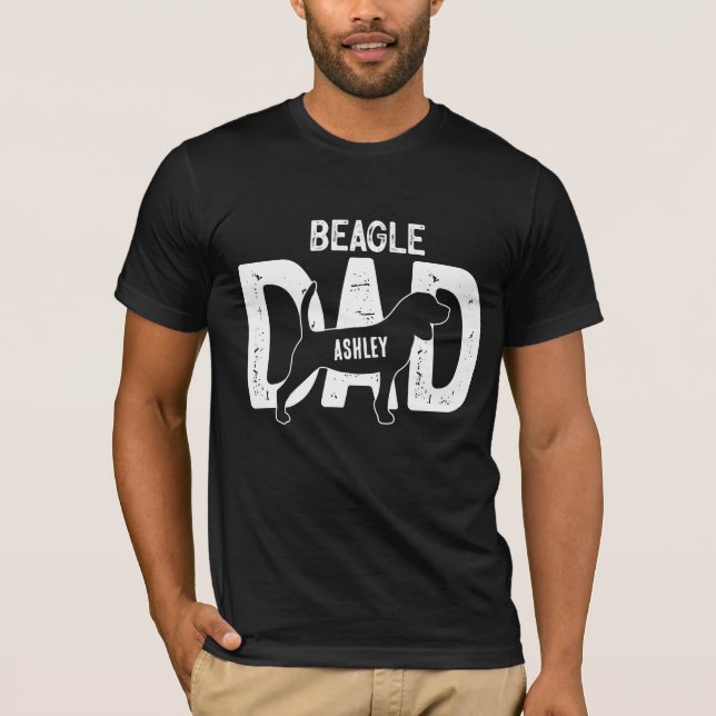 Beagle Dog Vater Welpe Vater T-Shirt (Vorderseite)