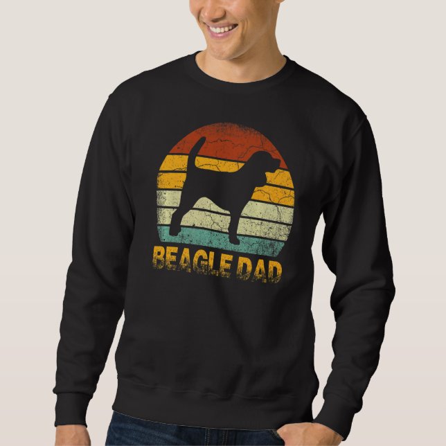 Beagle Dog Vintag Cavalier Vater Sweatshirt (Vorderseite)