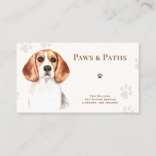 Beagle Dog Walker Pet Sitzen Visitenkarte