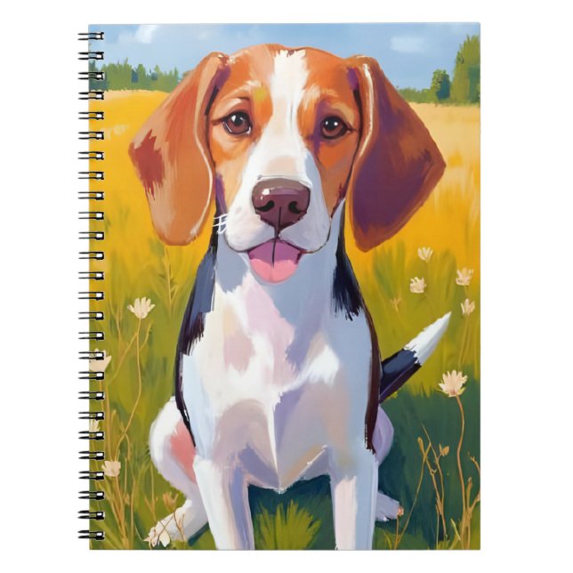 Beagle | Dog Watercolor Pet Painting Notizblock (Vorderseite)