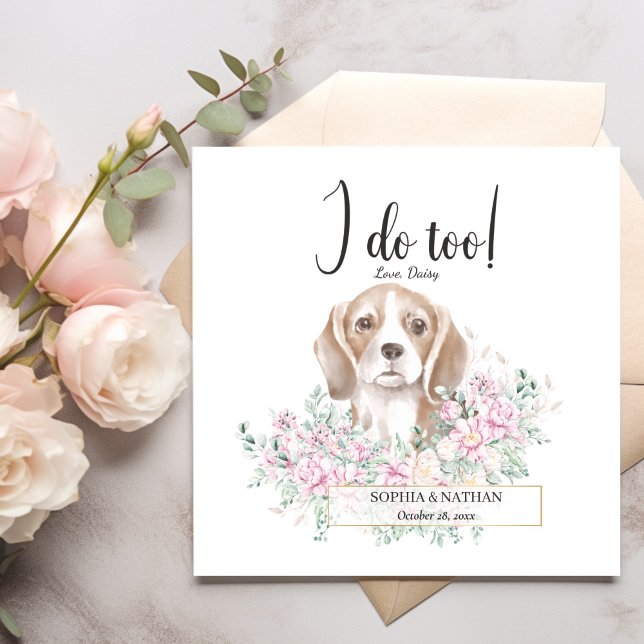 Beagle Dog Wedding Cocktail Napkins Serviette (Von Creator hochgeladen)