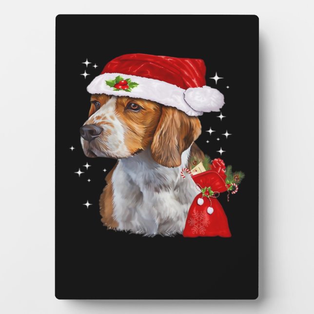 Beagle Dog Weihnachten Shirt Dog Familie Weihnacht Fotoplatte (Vorderseite)