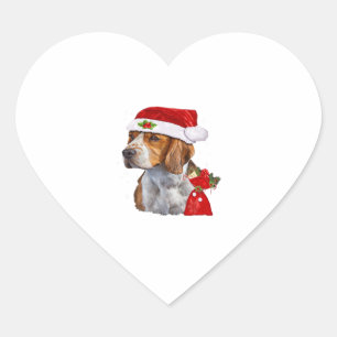 Beagle Dog Weihnachten Shirt Dog Familie Weihnacht Herz-Aufkleber