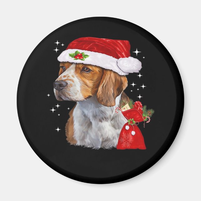 Beagle Dog Weihnachten Shirt Dog Familie Weihnacht Magnet (Vorne)