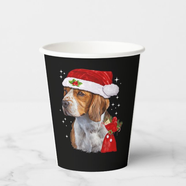 Beagle Dog Weihnachten Shirt Dog Familie Weihnacht Pappbecher (Vorderseite)
