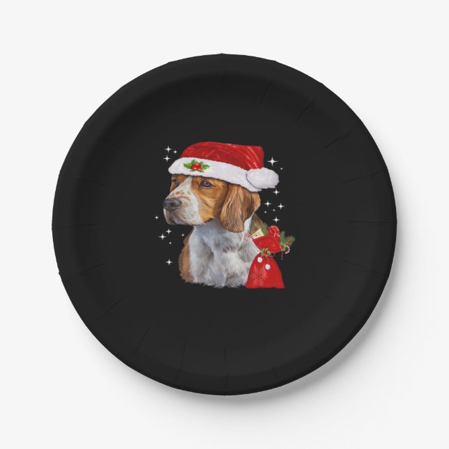 Beagle Dog Weihnachten Shirt Dog Familie Weihnacht Pappteller (Vorderseite)