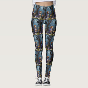 Beagle Dog Whimsical Halloween Malerei Leggings