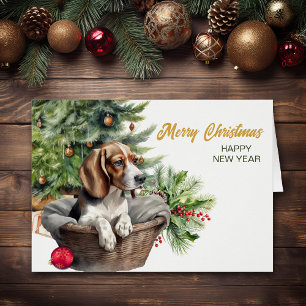 Beagle Dog Wicker Korbweide Weihnachtsbaum