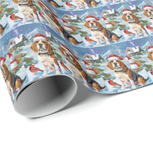 Beagle Dog Winter Wonderland Weihnachtsfreude Geschenkpapier
