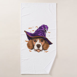 Beagle Dog Witze Funny Halloween Hund Lover Badehandtuch