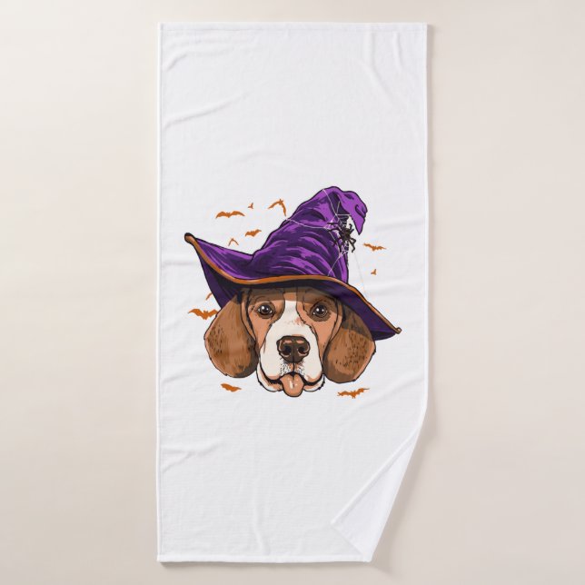 Beagle Dog Witze Funny Halloween Hund Lover Badehandtuch (Badehandtuch)