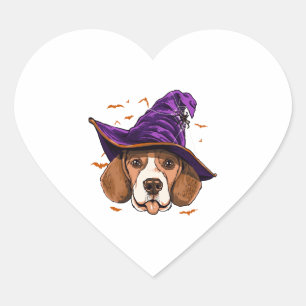 Beagle Dog Witze Funny Halloween Hund Lover Herz-Aufkleber