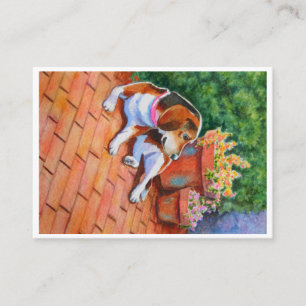 Beagle - doppelseitige ACEO-Druckschrift Visitenkarte