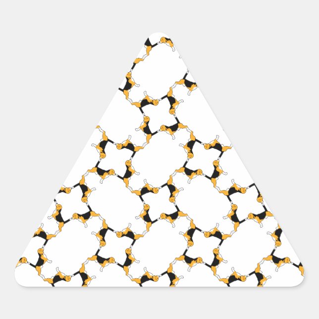 Beagle Dreieckiger Aufkleber (Vorderseite)