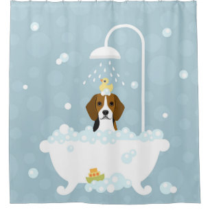 Beagle-Duschvorhang Duschvorhang