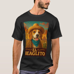 Beagle El Beaglito Wild West Cowboy Vintage Wester T-Shirt