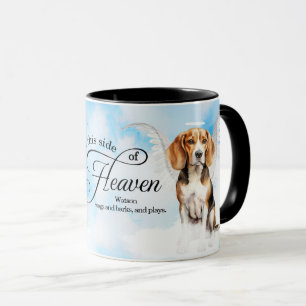 Beagle Engel Hund im Himmel Personalisierte Erinne Tasse