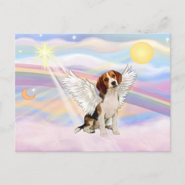 Beagle Engel Postkarte (Vorderseite)