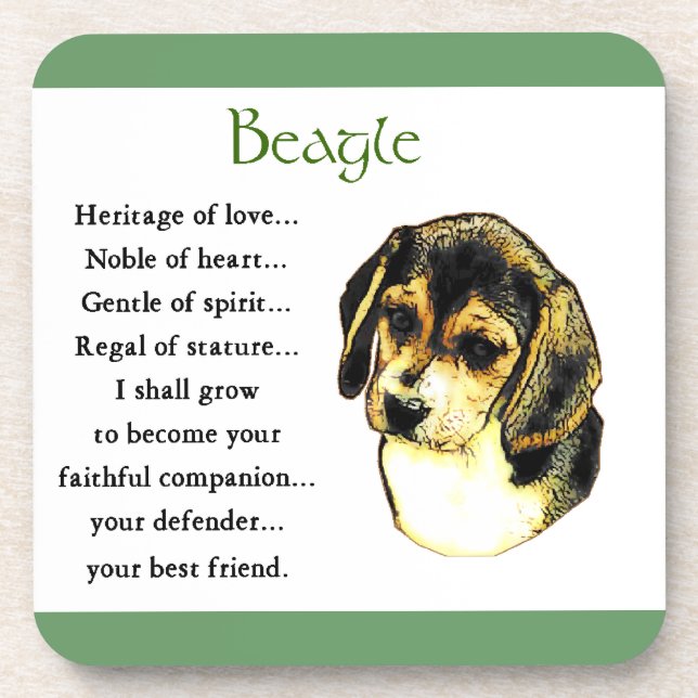 Beagle Erbe der Liebe Getränkeuntersetzer (Vorderseite)
