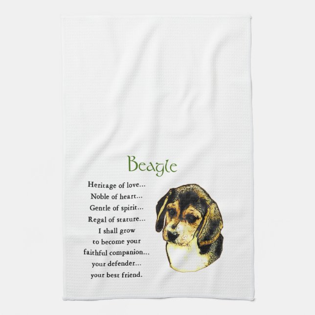 Beagle Erbe der Liebe Handtuch (Vertikal)