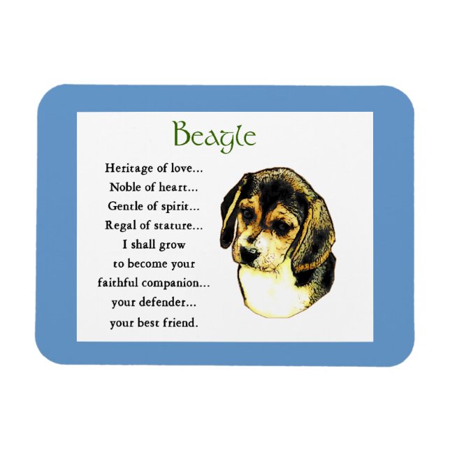 Beagle Erbe der Liebe Magnet (Horizontal)