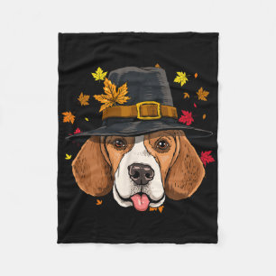 Beagle Erntedank Pilgris Türkei Tag Herbst Herbst Fleecedecke