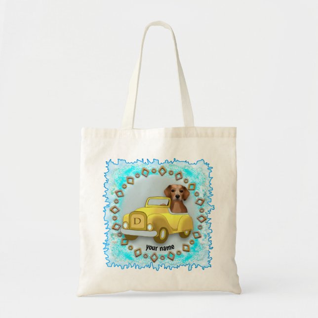 Beagle fährt Auto-Tasche Tragetasche (Vorne)