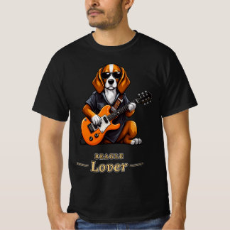 Beagle-Fan Rockstar Gitarre Hund Geschenk T-Shirt