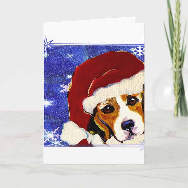 Beagle Feiertagskarte (Vorderseite)