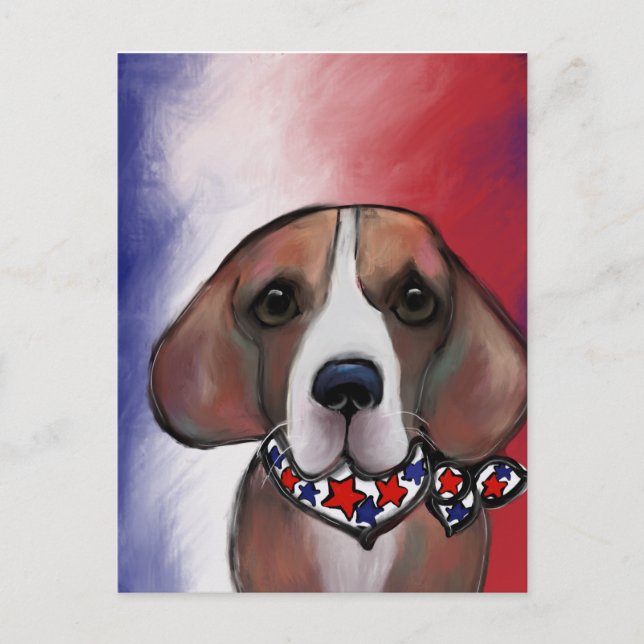 BEAGLE FEIERTAGSPOSTKARTE (Vorderseite)