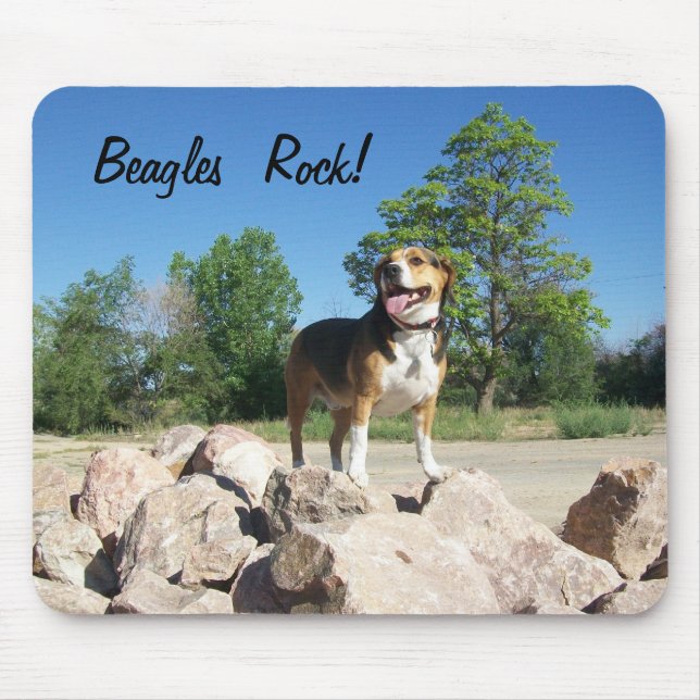 Beagle-Felsen-Mausunterlage, die Fassbinder Mousepad (Vorne)