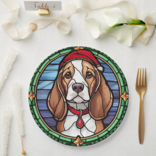 Beagle Festgläser Weihnachten Pappteller