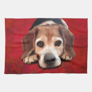 Beagle Fine Art Dog Art Malerei Geschirrtuch