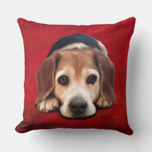 Beagle Fine Art Dog Art Malerei Kissen